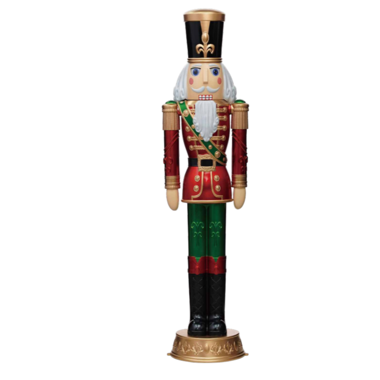 6 ft. LED Red and Green Festive Nutcracker