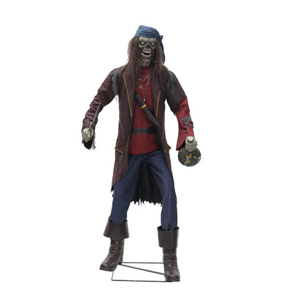 6 ft. Animated LED Zombie Pirate