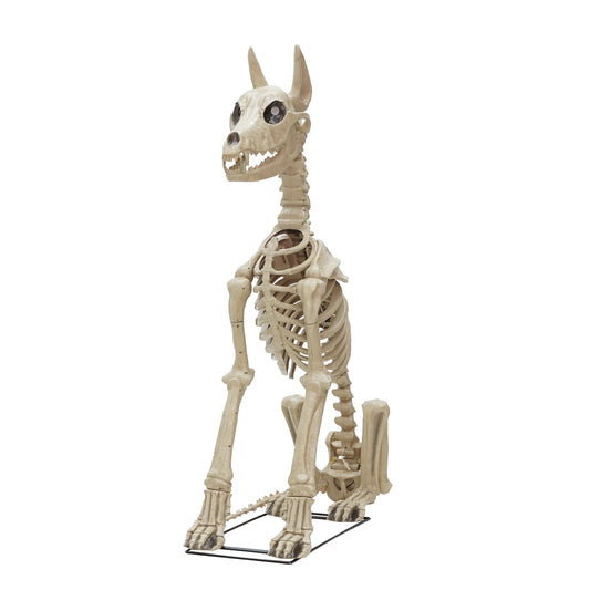 5.5 ft. Skelly's Sitting Dog with LCD Eyes